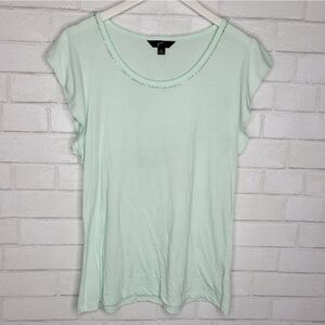 GNW Mint Green Scoop Neck Short Sleeve T Shirt